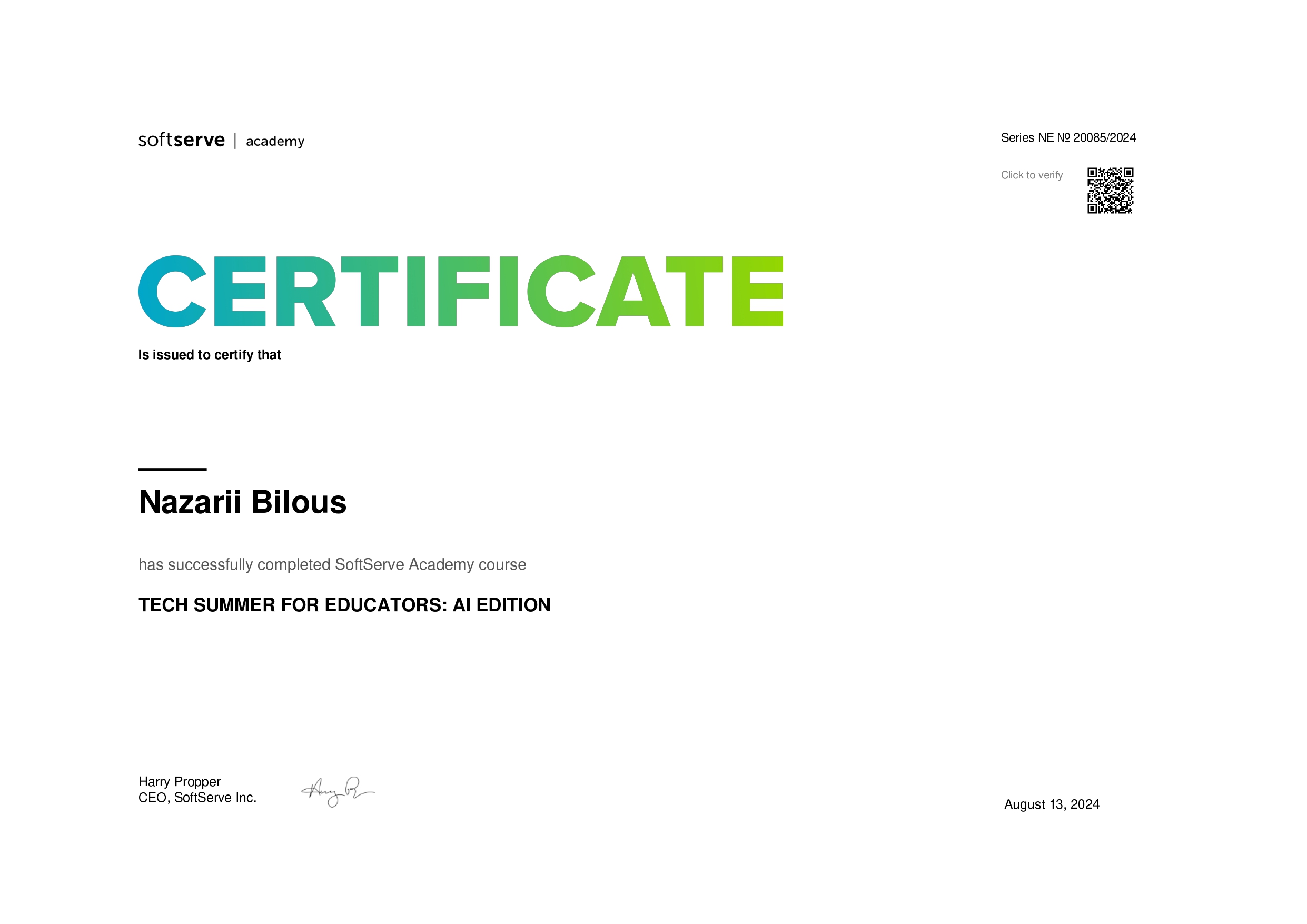 Tech Summer for Educators AI Edition   Certificate page 0001