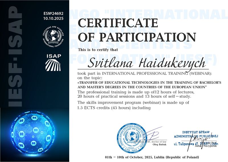 Svitlana Haidukevych